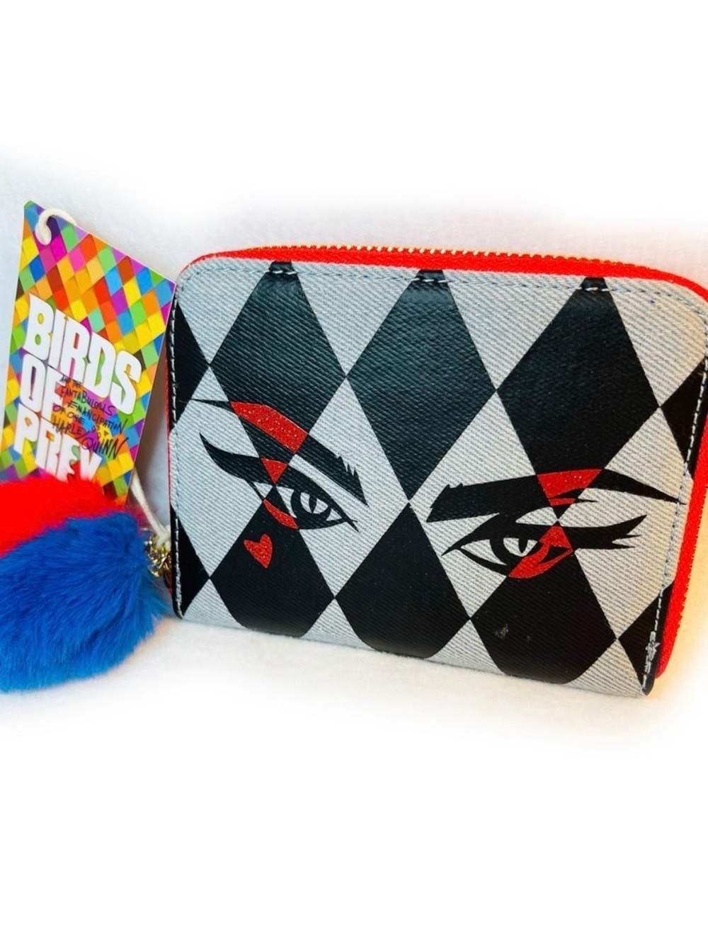 BIRDS OF PREY Harley Quinn EYES Zip Around Wallet πHOST PICKπ NEW - Picture 7 of 10